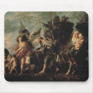 The Flight into Egypt, 17th century Mouse Pad