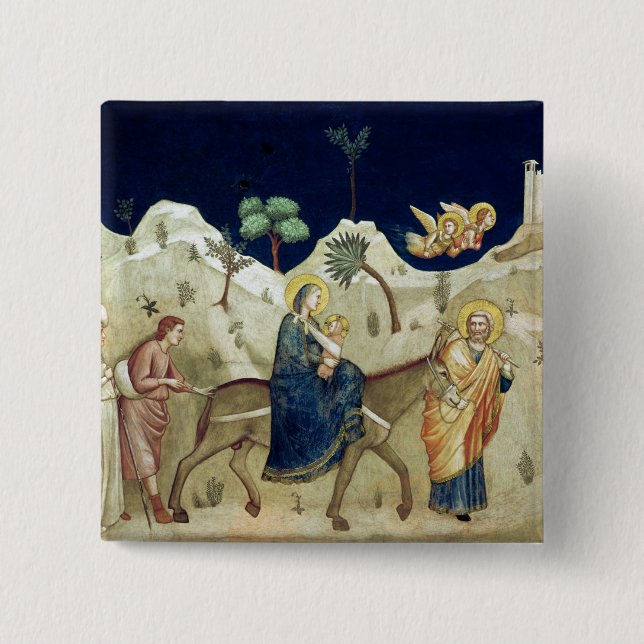The Flight into Egypt 2 Inch Square Button (Front)