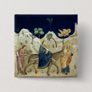 The Flight into Egypt 2 Inch Square Button