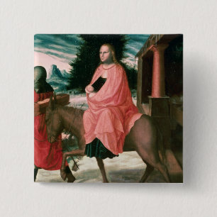 The Flight into Egypt 2 Inch Square Button