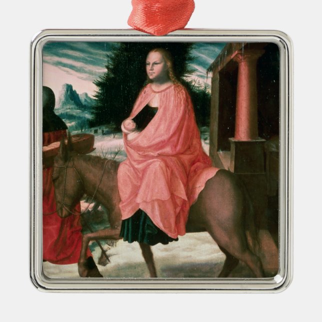 The Flight into Egypt 2 Metal Ornament (Front)