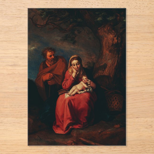 The Flight into Egypt by Abraham Bloemaert  Acrylic Invitations (Front)