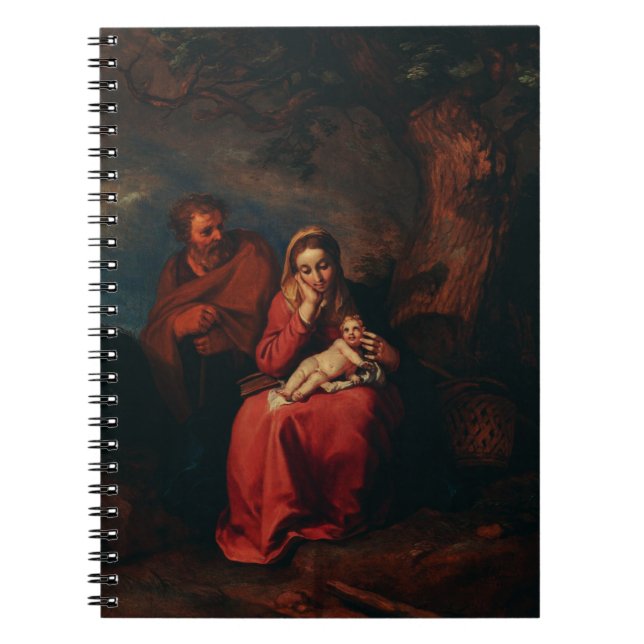 The Flight into Egypt by Abraham Bloemaert  Notebook (Front)