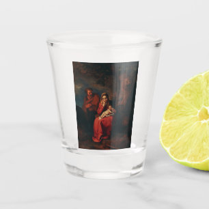 The Flight into Egypt by Abraham Bloemaert Shot Glass
