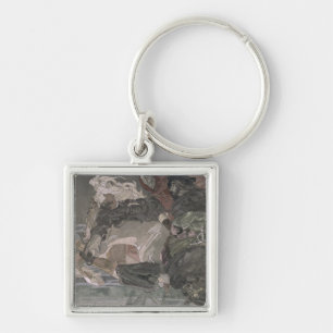 The Flight of Faust and Mephistopheles, 1896 Keychain