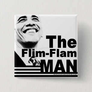 The Flim Flam Man 2 Inch Square Button
