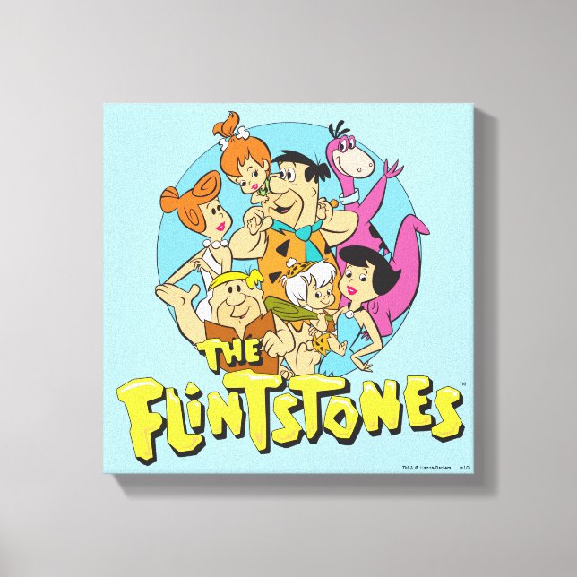 The Flintstones and Rubbles Family Graphic Canvas Print (Front)