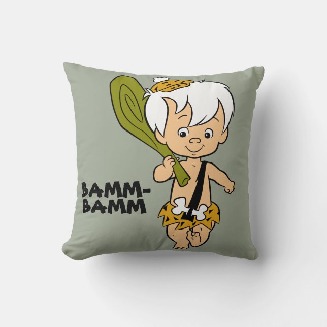 The Flintstones | Bamm-Bamm Rubble Throw Pillow (Front)