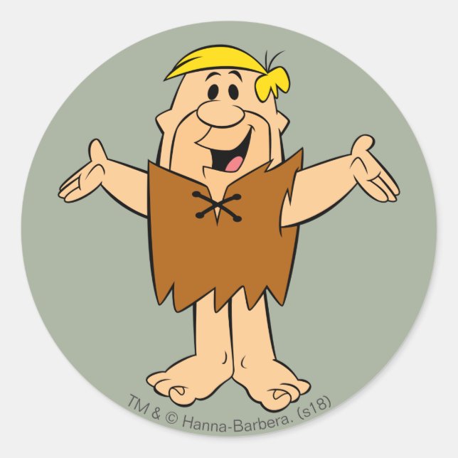 The Flintstones | Barney Rubble Classic Round Sticker (Front)