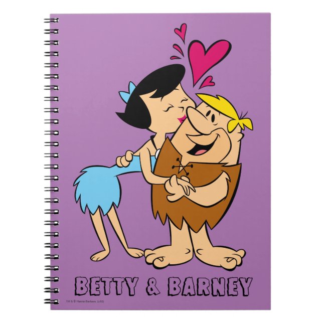 The Flintstones | Betty Kissing Barney Notebook (Front)