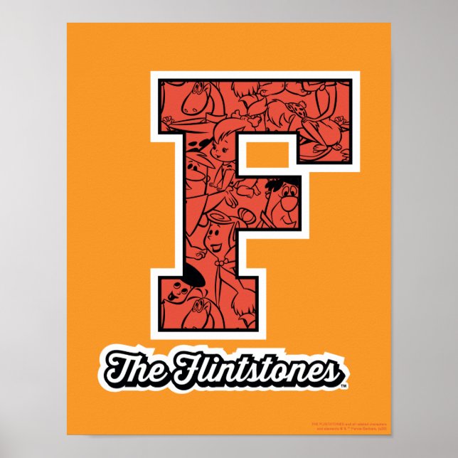 The Flintstones | Collegiate Style Monogram Poster (Front)