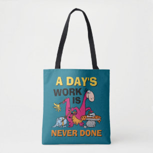 The Flintstones   Dino Cleaning House Tote Bag