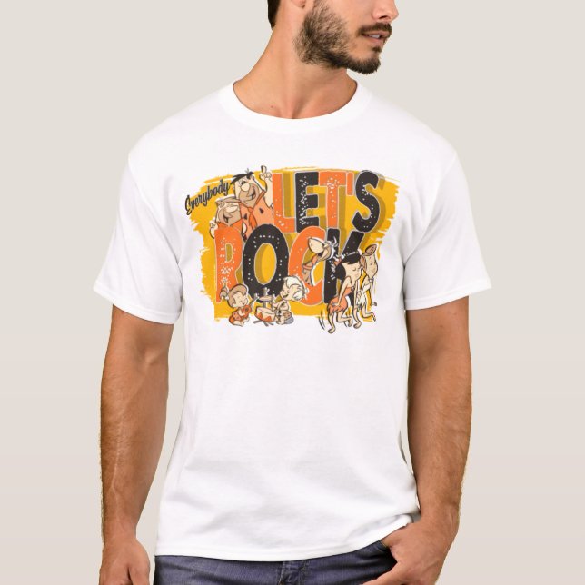 The Flintstones | Everybody Let's Rock T-Shirt (Front)