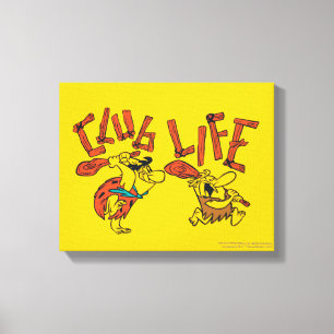 The Flintstones Fred & Barney - Club Life Canvas Print
