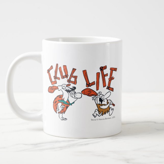 The Flintstones | Fred & Barney - Club Life Large Coffee Mug (Left)