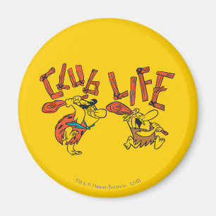 The Flintstones   Fred & Barney - Club Life Magnet