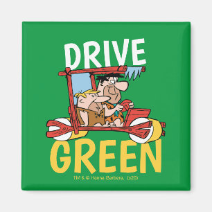 The Flintstones   Fred & Barney - Drive Green Magnet