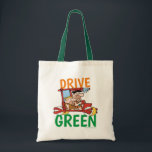 The Flintstones | Fred & Barney - Drive Green Tote Bag<br><div class="desc">Check out Fred driving Barney in his eco-friendly,  foot-powered car!</div>
