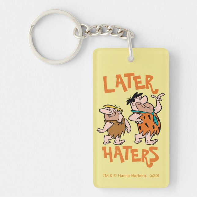The Flintstones | Fred & Barney - Later Haters Keychain (Front)