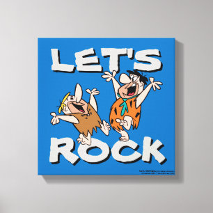 The Flintstones   Fred & Barney - Let's Rock Canvas Print