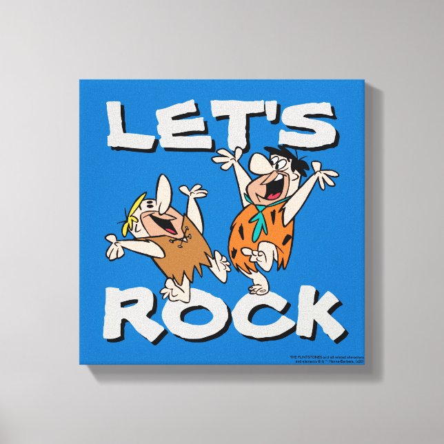 The Flintstones | Fred & Barney - Let's Rock Canvas Print (Front)
