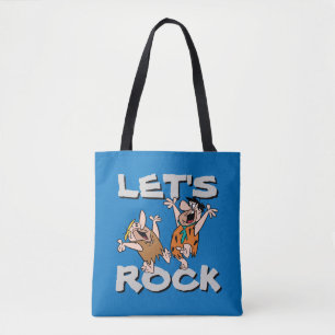 The Flintstones Fred & Barney - Let's Rock Tote Bag