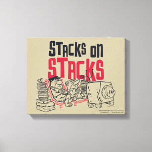 The Flintstones   Fred & Barney - Stacks on Stacks Canvas Print