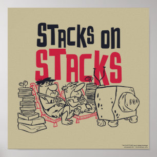 The Flintstones   Fred & Barney - Stacks on Stacks Poster