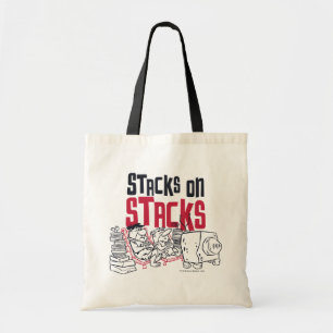 The Flintstones Fred & Barney - Stacks on Stacks Tote Bag