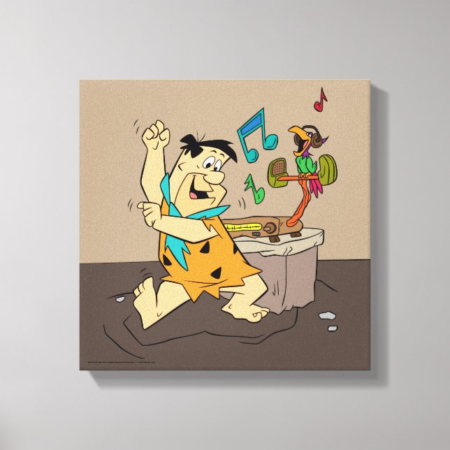 The Flintstones | Fred Flintstone Dancing Canvas Print (Front)
