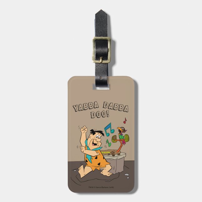 The Flintstones | Fred Flintstone Dancing Luggage Tag (Front Vertical)