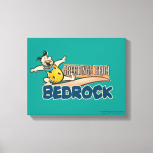 The Flintstones Fred - Greetings From Bedrock Canvas Print