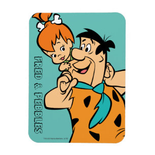 The Flintstones Fred & Pebbles Flintstone Magnet