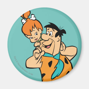 The Flintstones Fred & Pebbles Flintstone Magnet