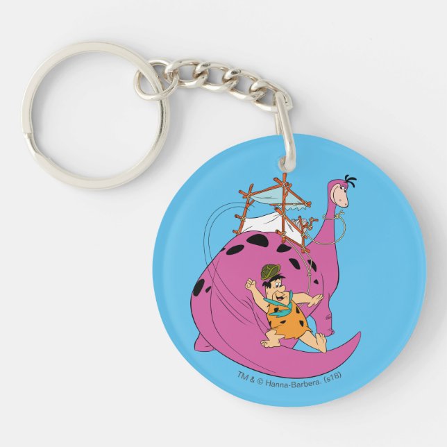 The Flintstones | Fred Sliding Down Tail Keychain (Front)
