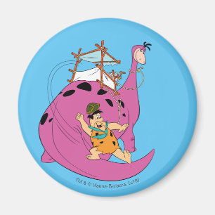 The Flintstones Fred Sliding Down Tail Magnet