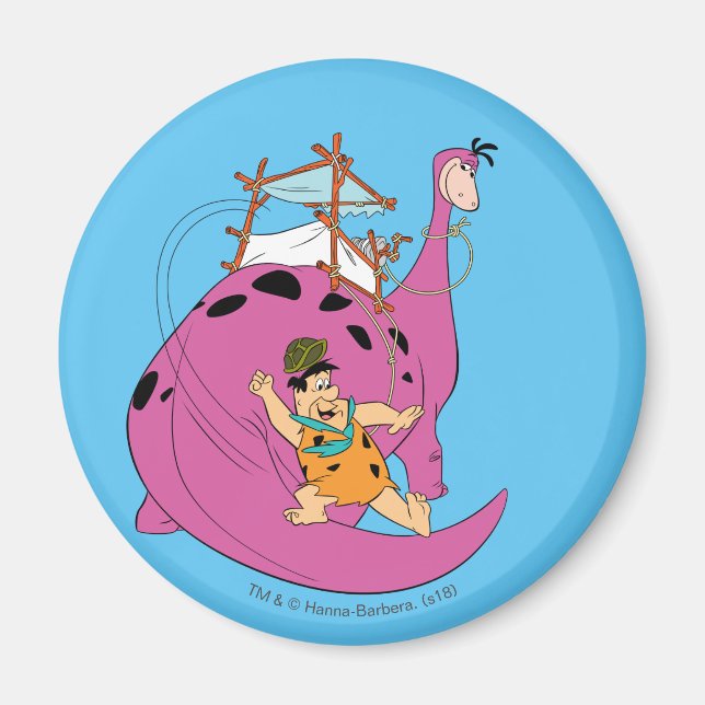 The Flintstones | Fred Sliding Down Tail Magnet (Front)