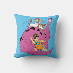 The Flintstones   Fred Sliding Down Tail Throw Pillow