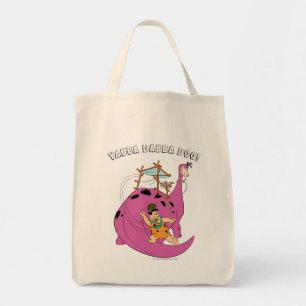 The Flintstones   Fred Sliding Down Tail Tote Bag