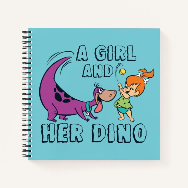 The Flintstones | Pebbles & Dino Play Ball Notebook (Front)