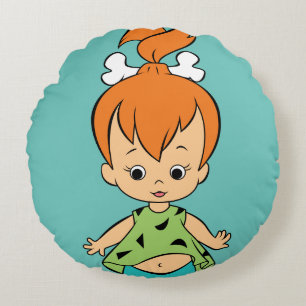 The Flintstones   Pebbles Flintstone Round Pillow