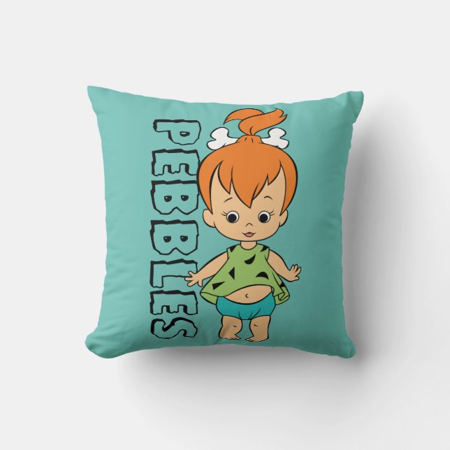 The Flintstones | Pebbles Flintstone Throw Pillow (Front)