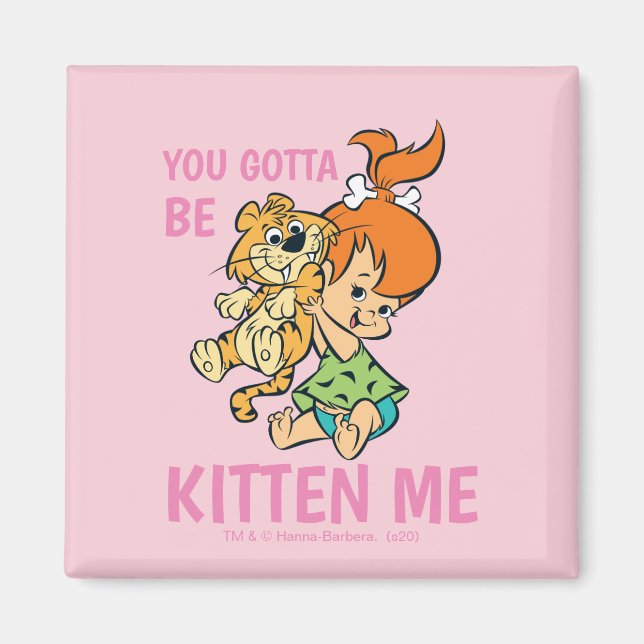 The Flintstones | Pebbles & Her Tiger Magnet (Front)
