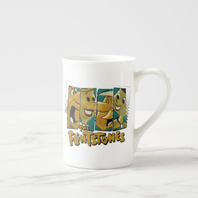 The Flintstones | Retro Comic Character Panels Bone China Mug (Right)