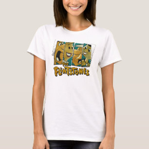 The Flintstones Retro Comic Character Panels T-Shirt