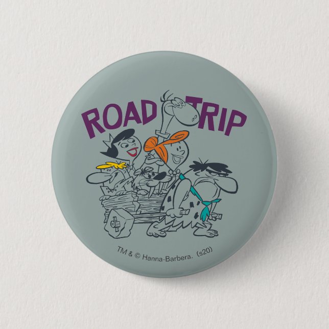 The Flintstones | Road Trip 2 Inch Round Button (Front)