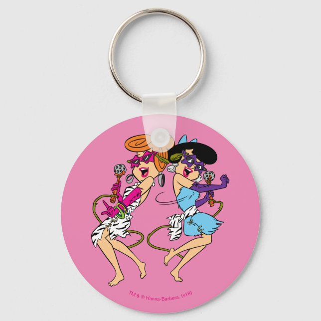 The Flintstones | Wilma & Betty Rock Stars Keychain (Front)