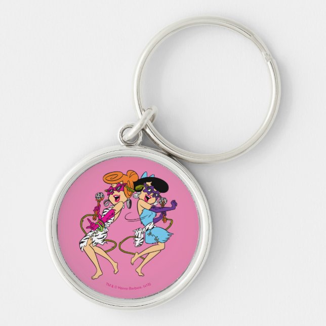 The Flintstones | Wilma & Betty Rock Stars Keychain (Front)