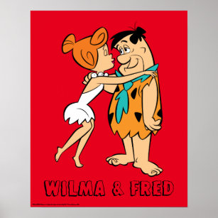 The Flintstones   Wilma Kissing Fred Poster