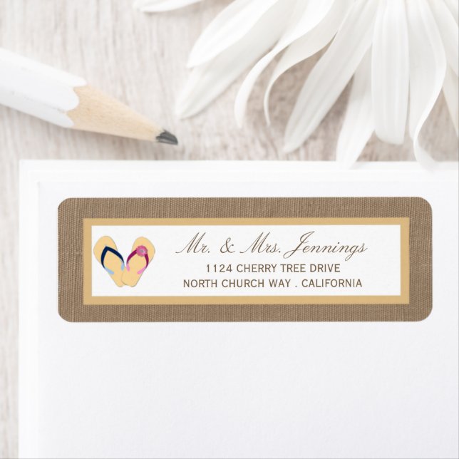 The Flip-Flop Sand Beach Burlap Wedding Collection (Insitu)